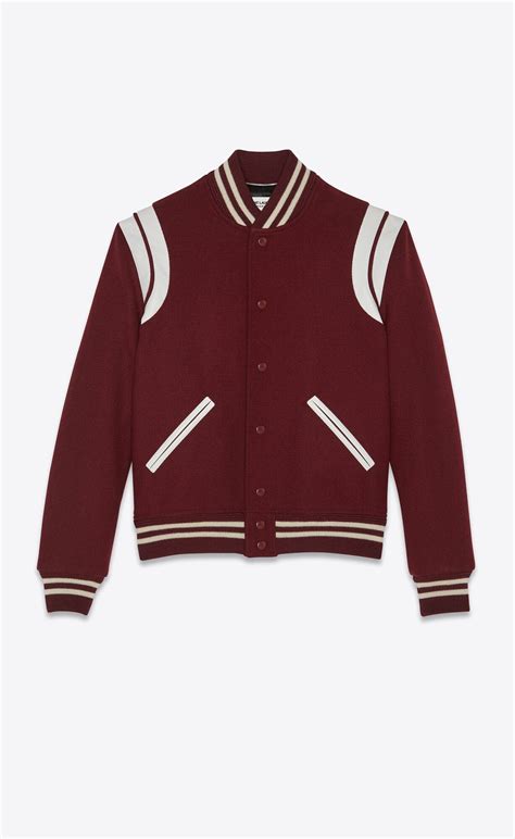 ysl varsity jacket men|saint laurent varsity jacket.